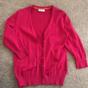 Pink v-neck cardigan